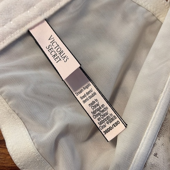 Victoria's Secret lace tulle Dream Angels CORSET top bra Flutter Sleeve 36DD - Picture 12 of 16